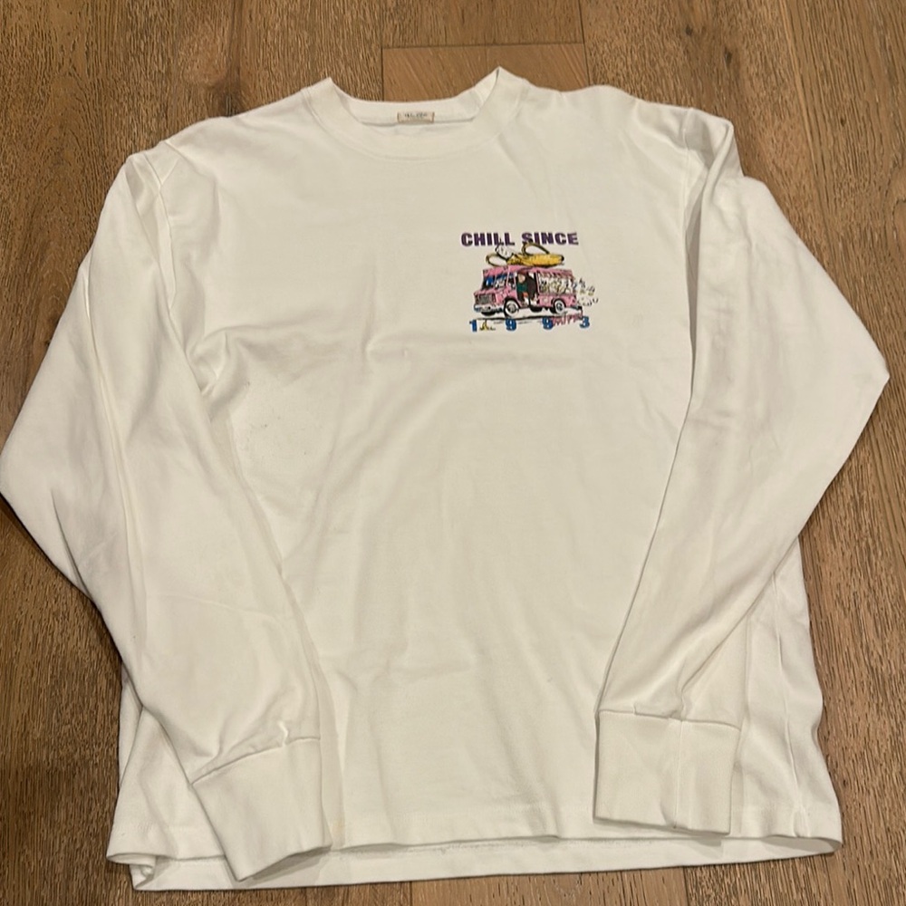 Brandy Melville White Graphic Sweatshirt